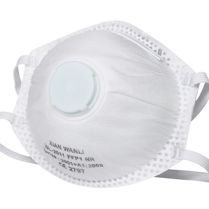 Hot sell FFP1/2/3 NRD cup shaped CE certified EN 149 2001 disposable valved dust mask for drywall sanding