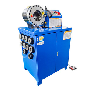 Automatic 2'' 4sh rubber pipe crimper P32 DX68 4KW excavator high pressure hydraulic hose crimping pressing machine fittings