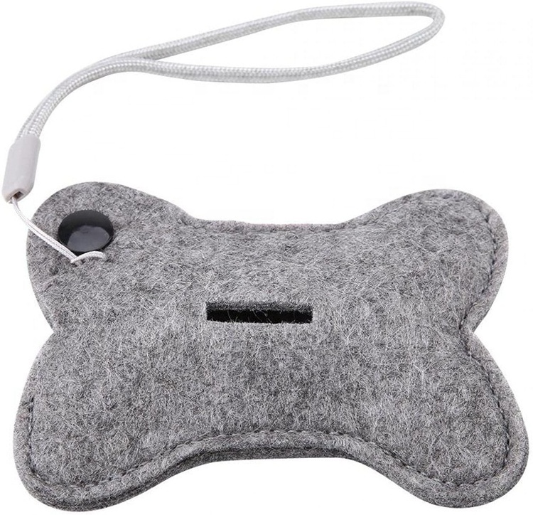 Portable Felt Dog Poop Bag Pouch Outdoor Walking Pet Waste Bag Dispenser Poo Bags Carrier