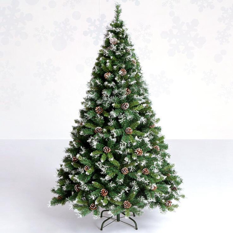 Customized PVC christmas tree with snow christmas small tree PE xmas tree with LED lights