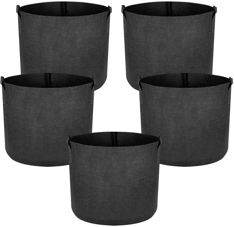 Wholesale 1 2 3 5 7 10 30 Gallon Pots Non Woven Garden Fabric Tomato Plant Felt Potato Pots With Handles Grow Bags