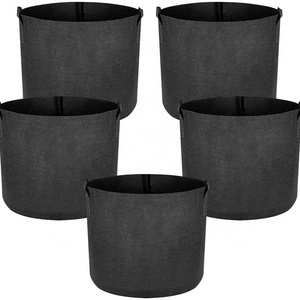 Wholesale 1 2 3 5 7 10 30 Gallon Pots Non Woven Garden Fabric Tomato Plant Felt Potato Pots With Handles Grow Bags