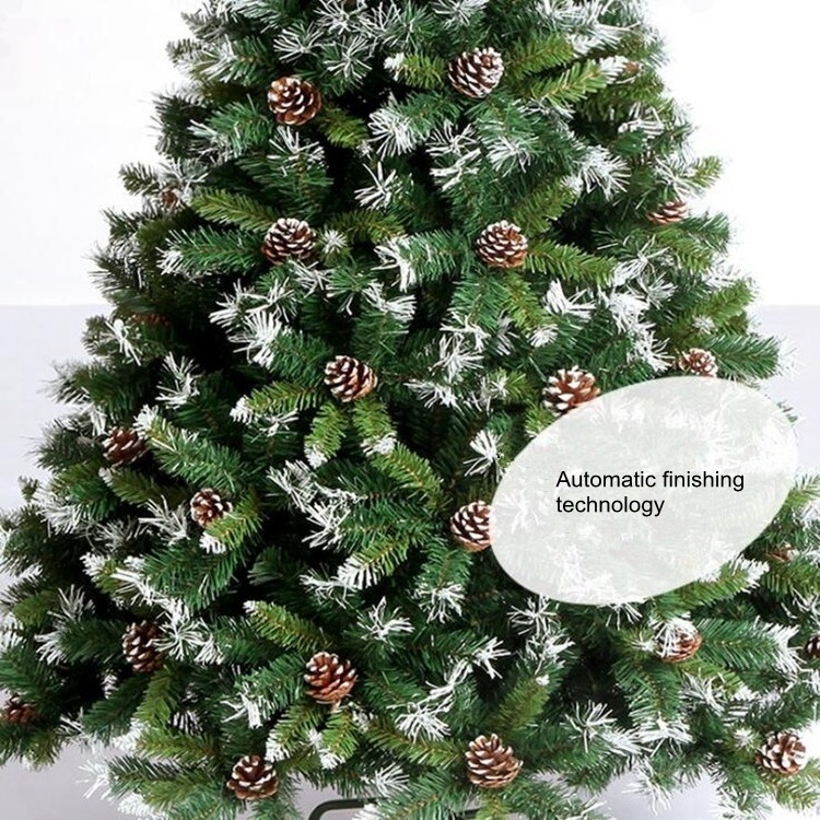 Customized PVC christmas tree with snow christmas small tree PE xmas tree with LED lights