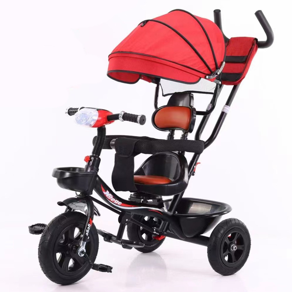 2022 China hot selling super baby tricycle 3 eva wheels push baby tricycle with canopy