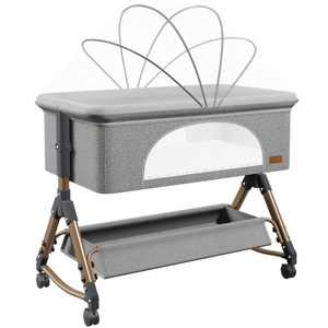 2024 new design Height Adjustable Baby Bedside Crib Swing Bassinet