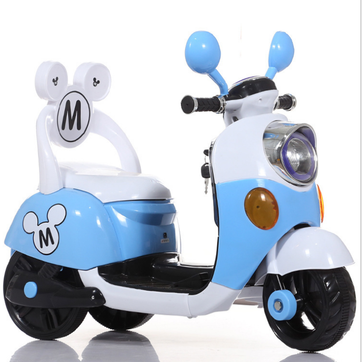 Mickey children's electric car motorcycle tricycle   baby can ride a toy car small magnolia battery car