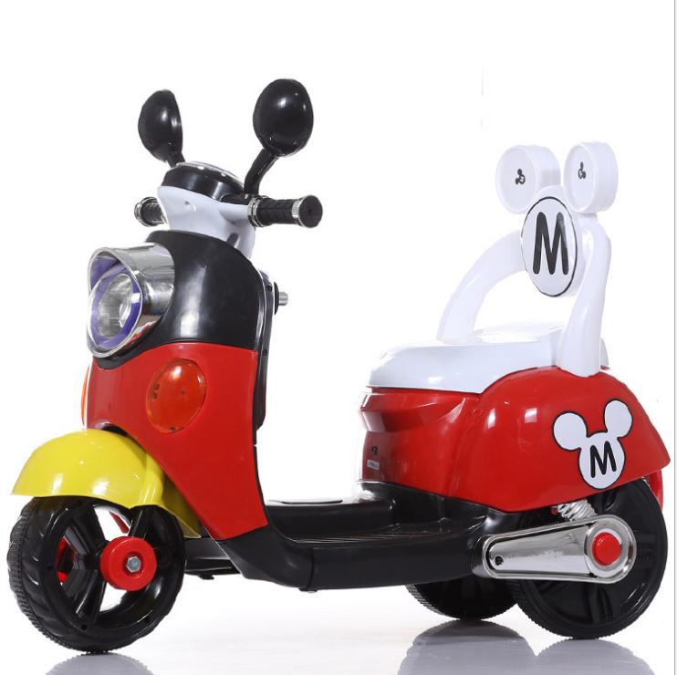 Mickey children's electric car motorcycle tricycle   baby can ride a toy car small magnolia battery car