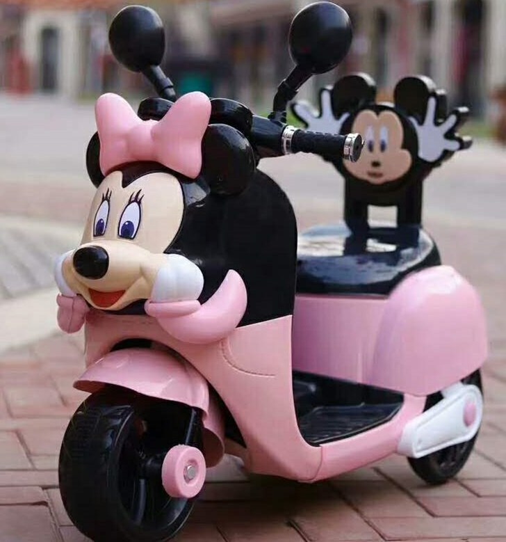 Lovely mickey minnie cartoon three wheel kids electric motorcycle