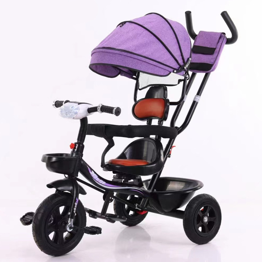 2022 China hot selling super baby tricycle 3 eva wheels push baby tricycle with canopy