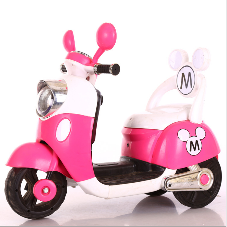 Mickey children's electric car motorcycle tricycle   baby can ride a toy car small magnolia battery car