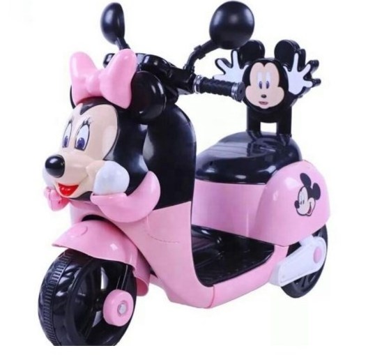 Lovely mickey minnie cartoon three wheel kids electric motorcycle