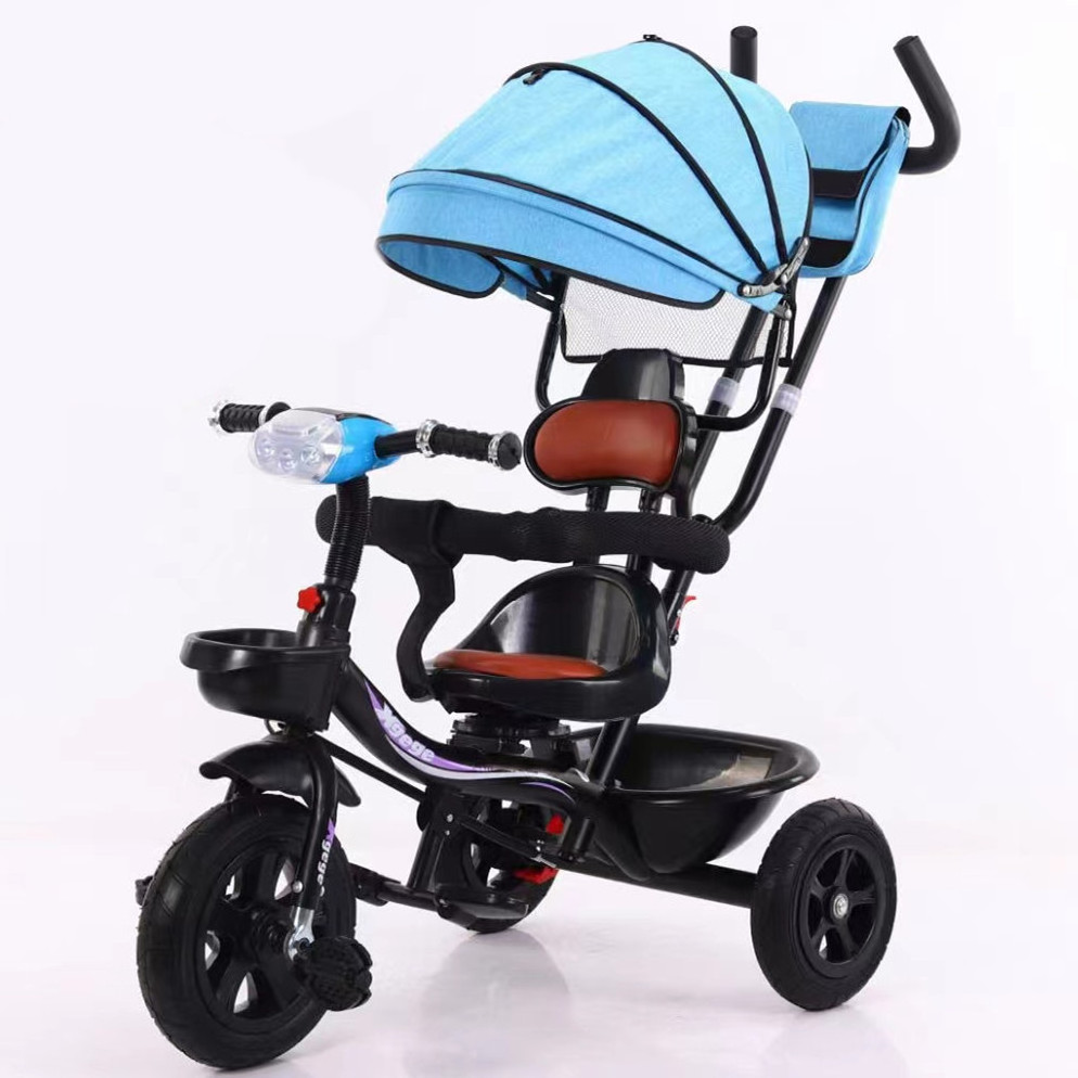 2022 China hot selling super baby tricycle 3 eva wheels push baby tricycle with canopy