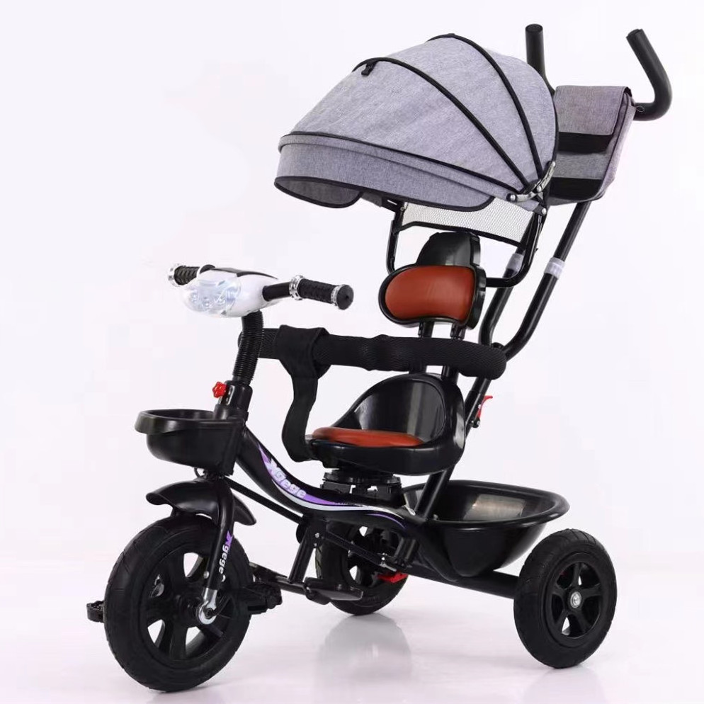 2022 China hot selling super baby tricycle 3 eva wheels push baby tricycle with canopy