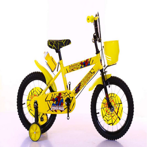 Four Wheels 12'-16' inch Training Bike with Spiderman Cartoon Kids Bicycle for 2-6 years old children