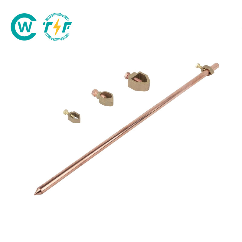 High Strength 10 Mil Copper Clad Carbon Steel Earth Rod Electrode Grounding Rod and Earthing Material with Copper Bonded Rods