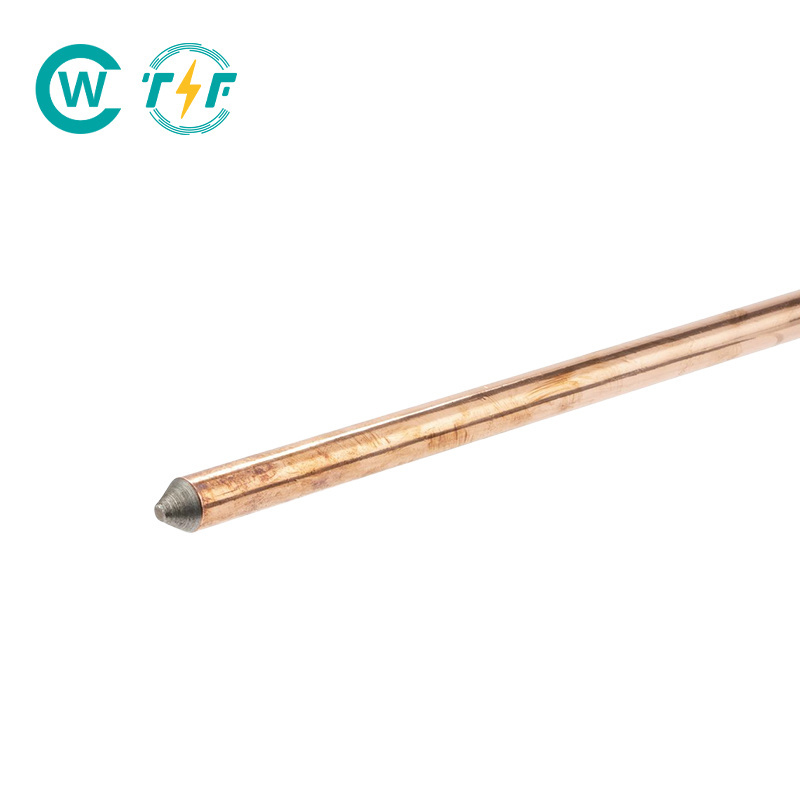 High Strength 10 Mil Copper Clad Carbon Steel Earth Rod Electrode Grounding Rod and Earthing Material with Copper Bonded Rods