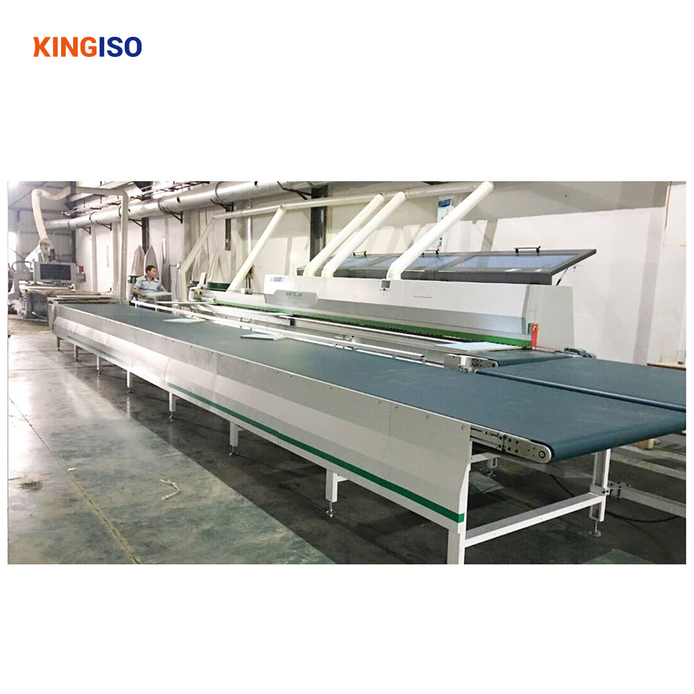 edge banding machine connecting wood panel board line high efficiency return belt/roller conveyor for edge bander