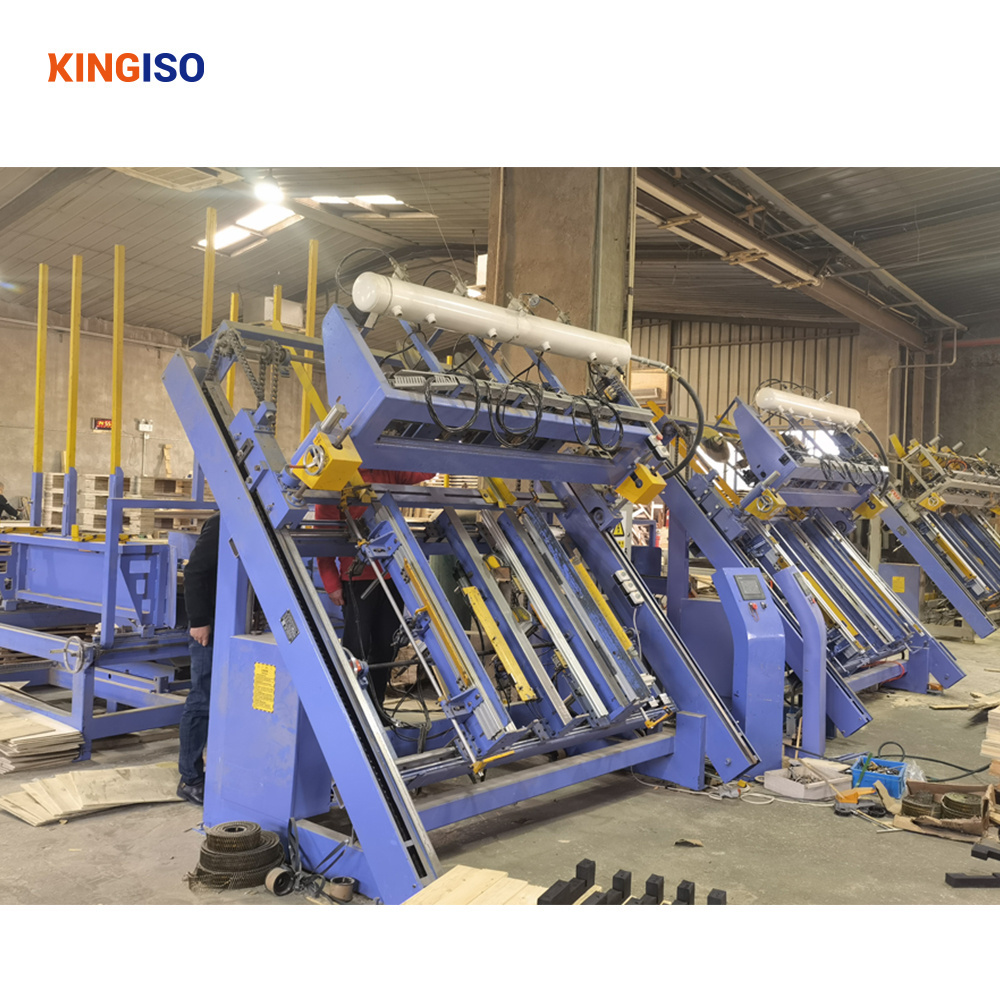 KINGISO Pallet Making Machine Automatic European Wood Pallet Production Line Wood Pallet Block Making Machine