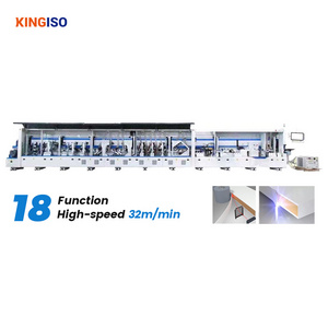 KINGISO Full Automatic Laser Edge banding machine price with Rollers for Cabinet Door Edge Machine