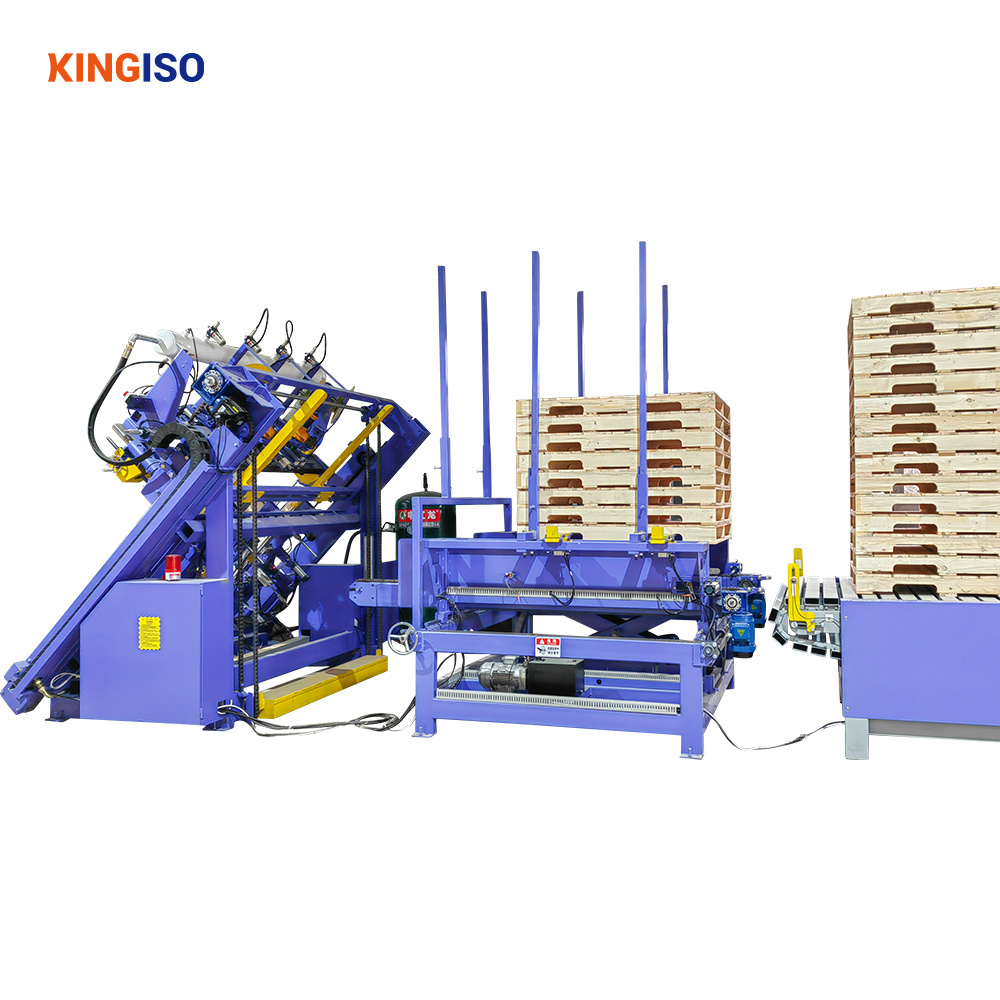 KINGISO Pallet Making Machine Automatic European Wood Pallet Production Line Wood Pallet Block Making Machine