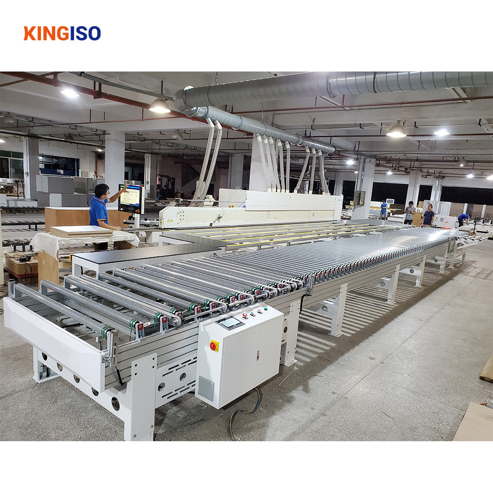 edge banding machine connecting wood panel board line high efficiency return belt/roller conveyor for edge bander