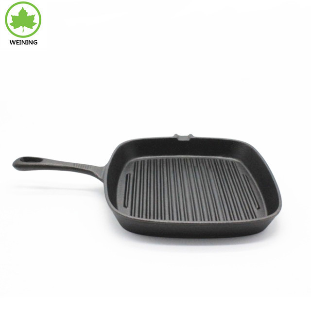 Cast Iron Grill Pan for Stove Tops Steak Pan Perfect for Meats Steak Fish and Vegetables Iron Grill Pan