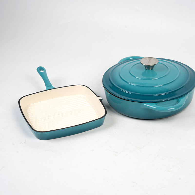 Factory Stock Cast Iron Kitchenware Non Stick dutch oven enameled cast iron cookware set