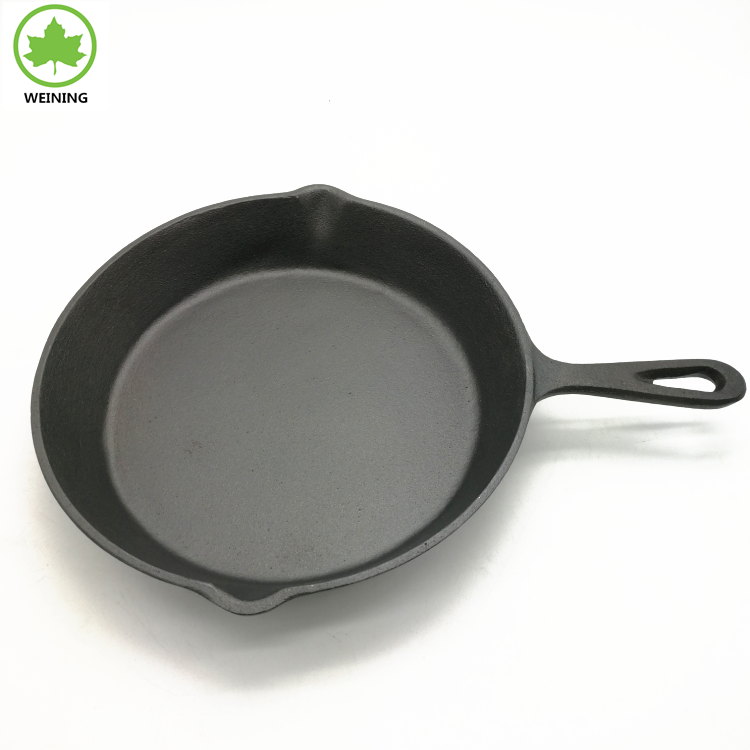 Cast Iron Round Skillet Set 3 Pcs Flat Preseasoned Frying Pan, 6.5