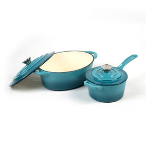 High Quality Cast Iron Enameled Coating Induction Pancake Kitchen cast iron cookware set non stick