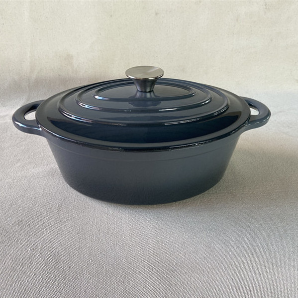 Enameled Oval Dutch Oven Pot with Lid and Dual Handles Dutch Oven for Cooking Bread Baking Non-stick Enamel Coated Cookware