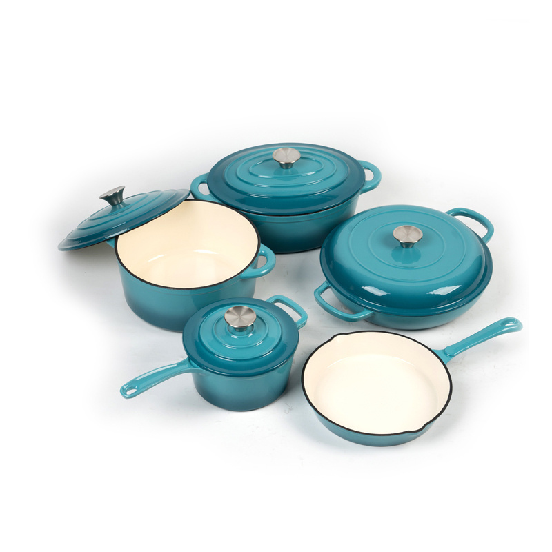 High Quality Cast Iron Enameled Coating Induction Pancake Kitchen cast iron cookware set non stick