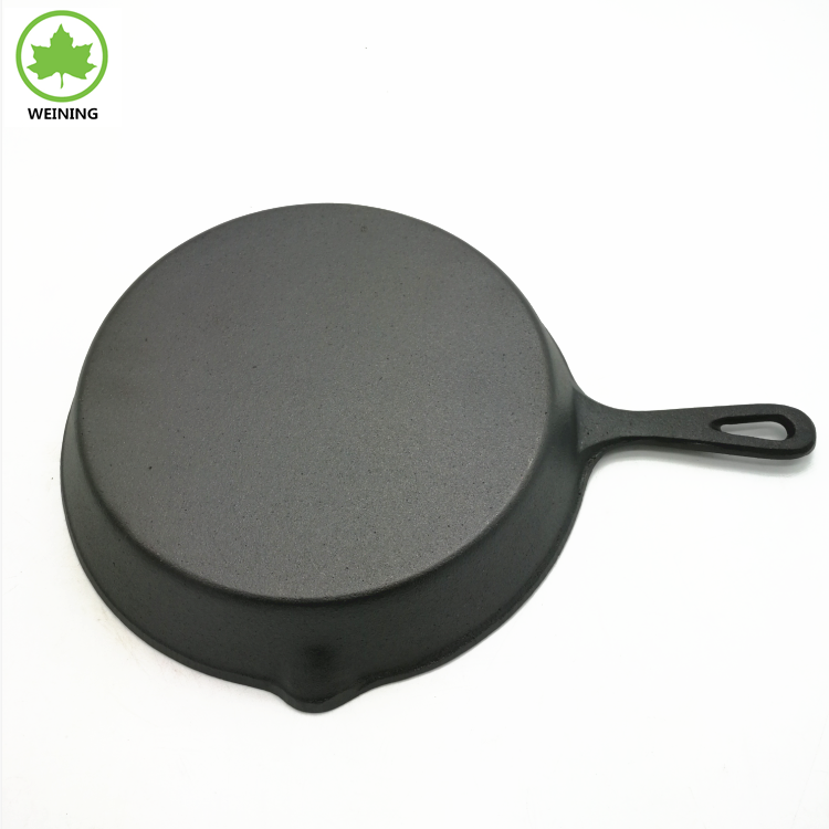 Cast Iron Round Skillet Set 3 Pcs Flat Preseasoned Frying Pan, 6.5