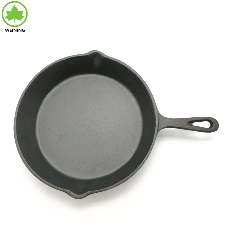 Cast Iron Round Skillet Set 3 Pcs Flat Preseasoned Frying Pan, 6.5