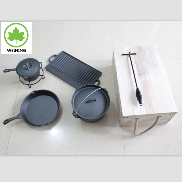 Oil Plant cast iron cookware set outdoor cookware