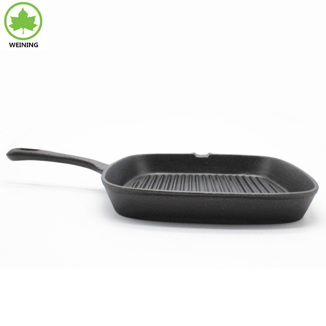 Cast Iron Grill Pan for Stove Tops Steak Pan Perfect for Meats Steak Fish and Vegetables Iron Grill Pan