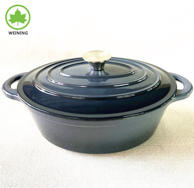 Enameled Oval Dutch Oven Pot with Lid and Dual Handles Dutch Oven for Cooking Bread Baking Non-stick Enamel Coated Cookware