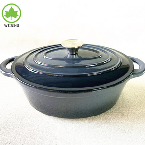 Enameled Oval Dutch Oven Pot with Lid and Dual Handles Dutch Oven for Cooking Bread Baking Non-stick Enamel Coated Cookware