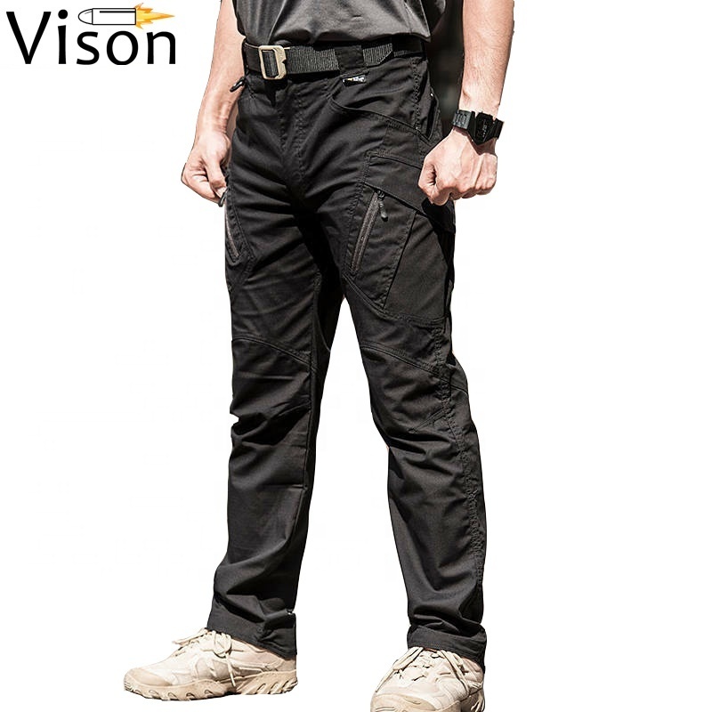 Security Combat Trousers Pants Pantalon Waterproof Cargo Pants Polyester / Cotton Corduroy Fabric