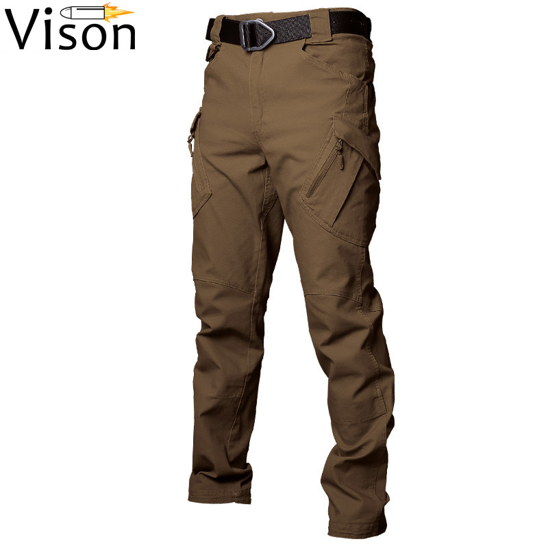 Security Combat Trousers Pants Pantalon Waterproof Cargo Pants Polyester / Cotton Corduroy Fabric