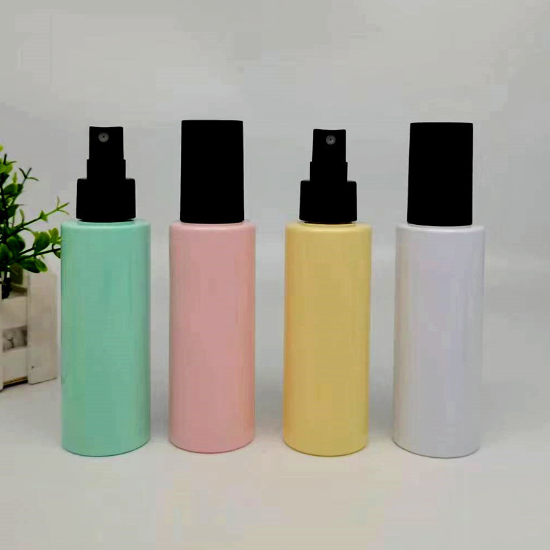 Wholesale plastic fine fog bottle 100ml pink perfume spray bottle PET pure dew bottle spray