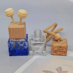 Free sample 10ml glass car perfume bottle cork can be customized pyramid round square empty essential oil bottle