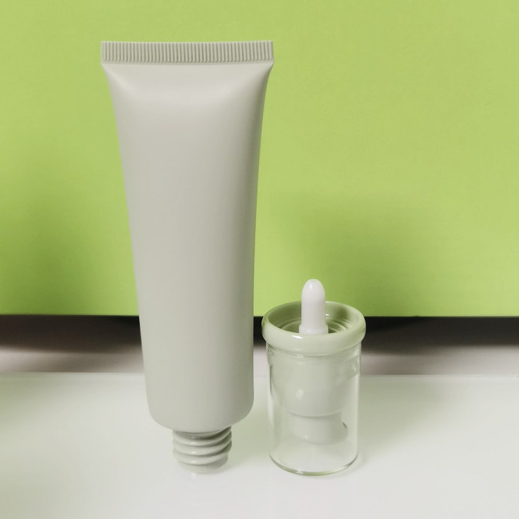 Eco Friendly Empty Cosmetic Plastic Soft Squeeze Eye Cream Eye Serum 30ml 50ml Airless Pump Sugarcane Skincare Cream Tube