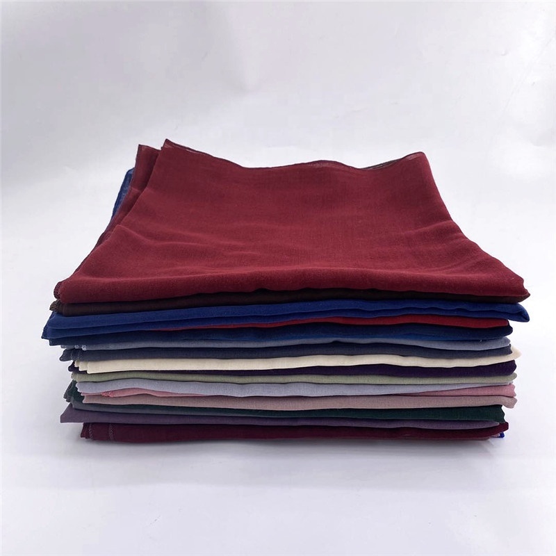 Best selling cheap plain tudung wholesale cotton voile muslim women scarves shawls hijab