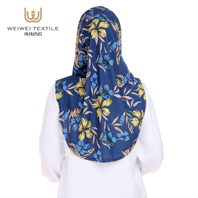 customized  muslim sarima hijab scarf shawls malaysia muslim printed flower instant hijab