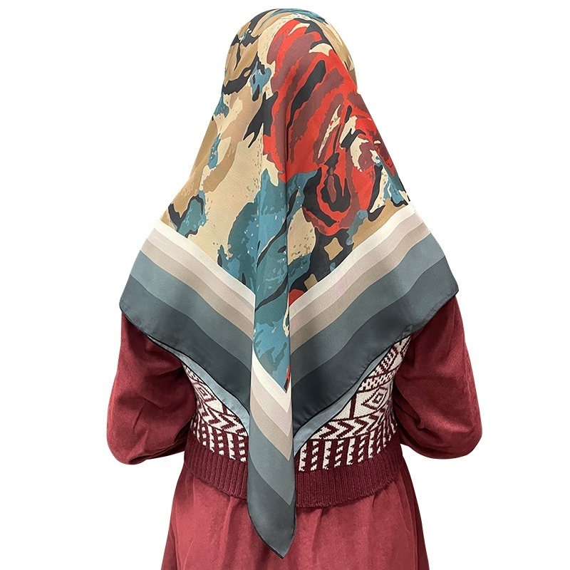 custom print hijab woman shawl wholesale polyester premium chiffon scarf printing other scarves & shawls ethnic accessories