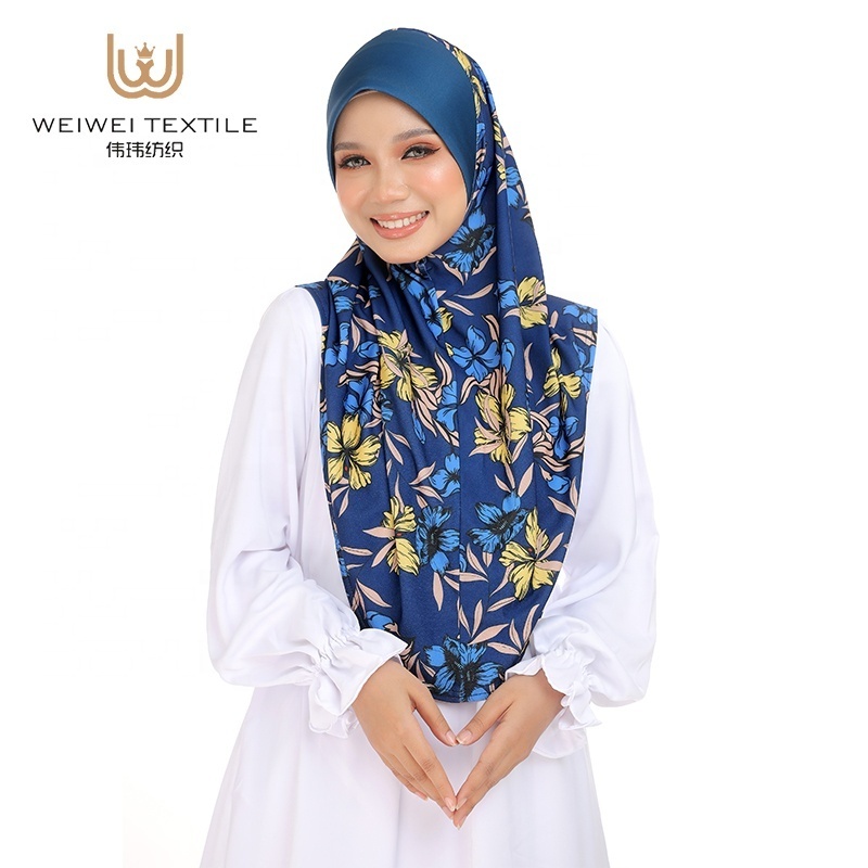 customized  muslim sarima hijab scarf shawls malaysia muslim printed flower instant hijab