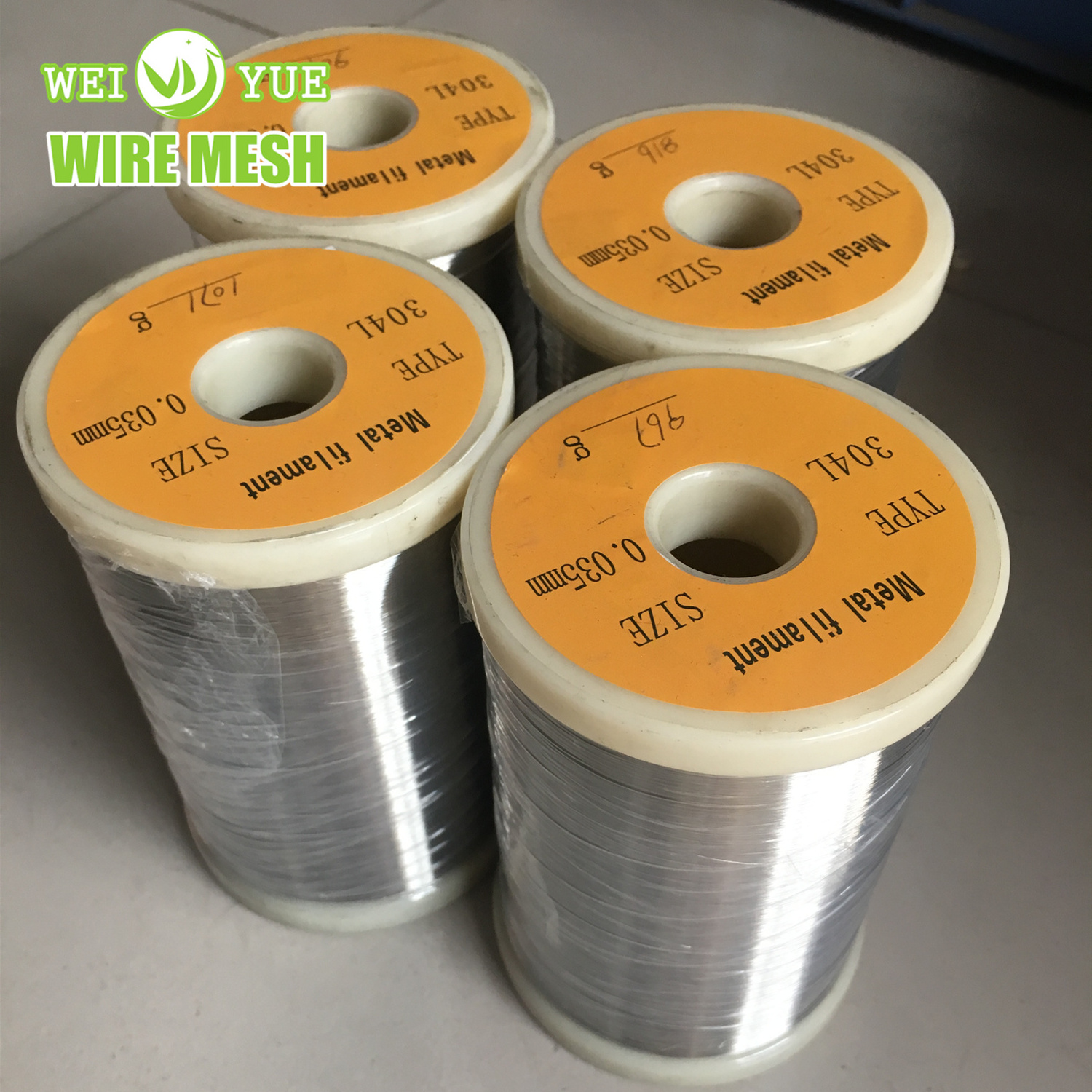 0.018-0.08 micron stainless steel metal filament Stainless steel wire for netting and textile