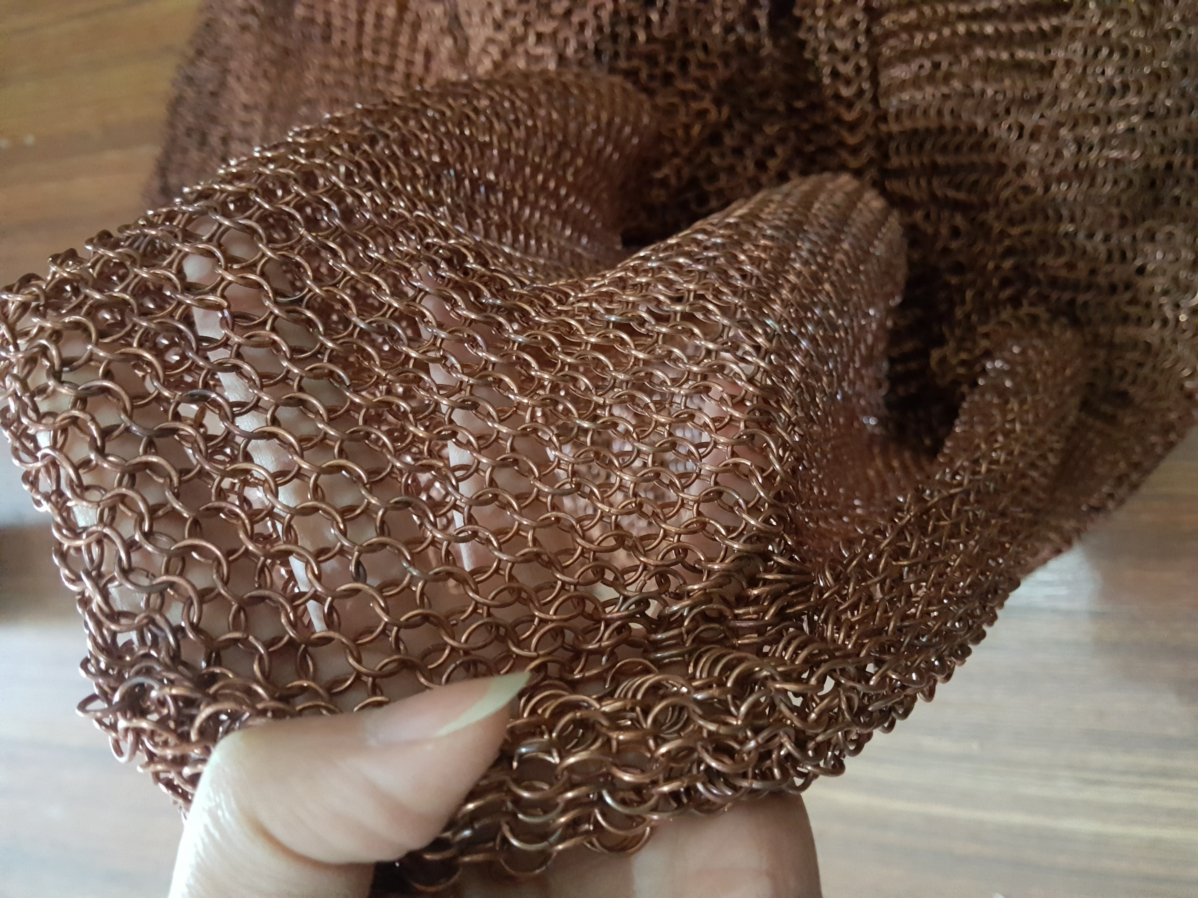 Aluminum Metal Mesh Fabric Drapery Curtain Stainless Steel link Chain Mail Ring Mesh