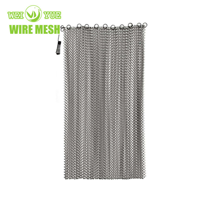 Architectural Decorative Metal Mesh Drapery Curtain Chain Link For Shower Curtain