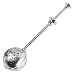 Hot Sale Tea Ball Stainless Steel Loose Leaf Tea Infuser with Push Handle for Loose Leaf Tea Spices in Home or Office